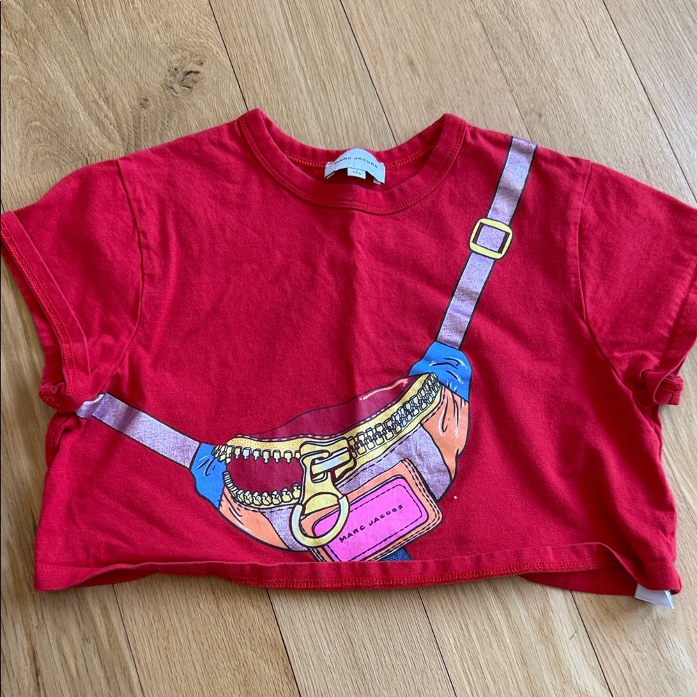 Marc Jacobs Red Graphic Crop Top